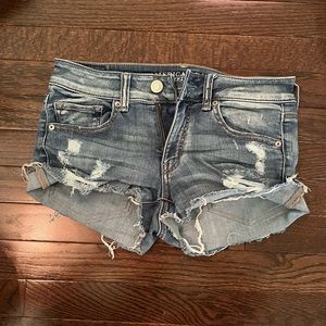american eagle stretch jean shorts
